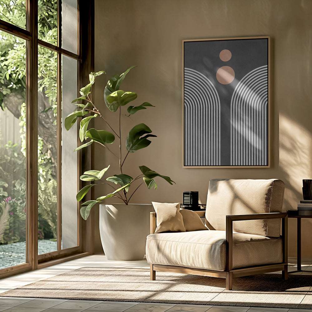 Circles on black background 3 | Poster