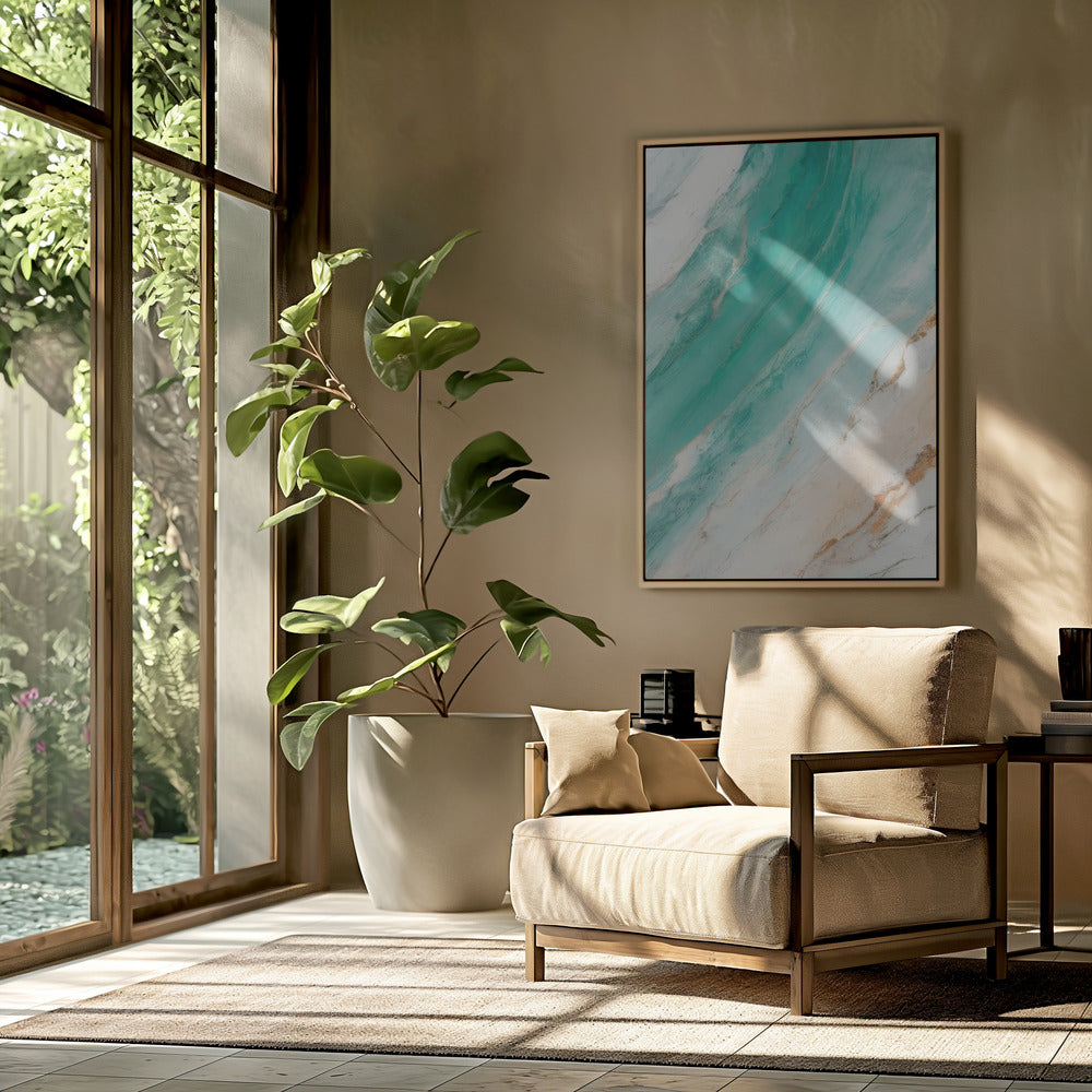 Ocean Waves Or Marble Patterns | Poster