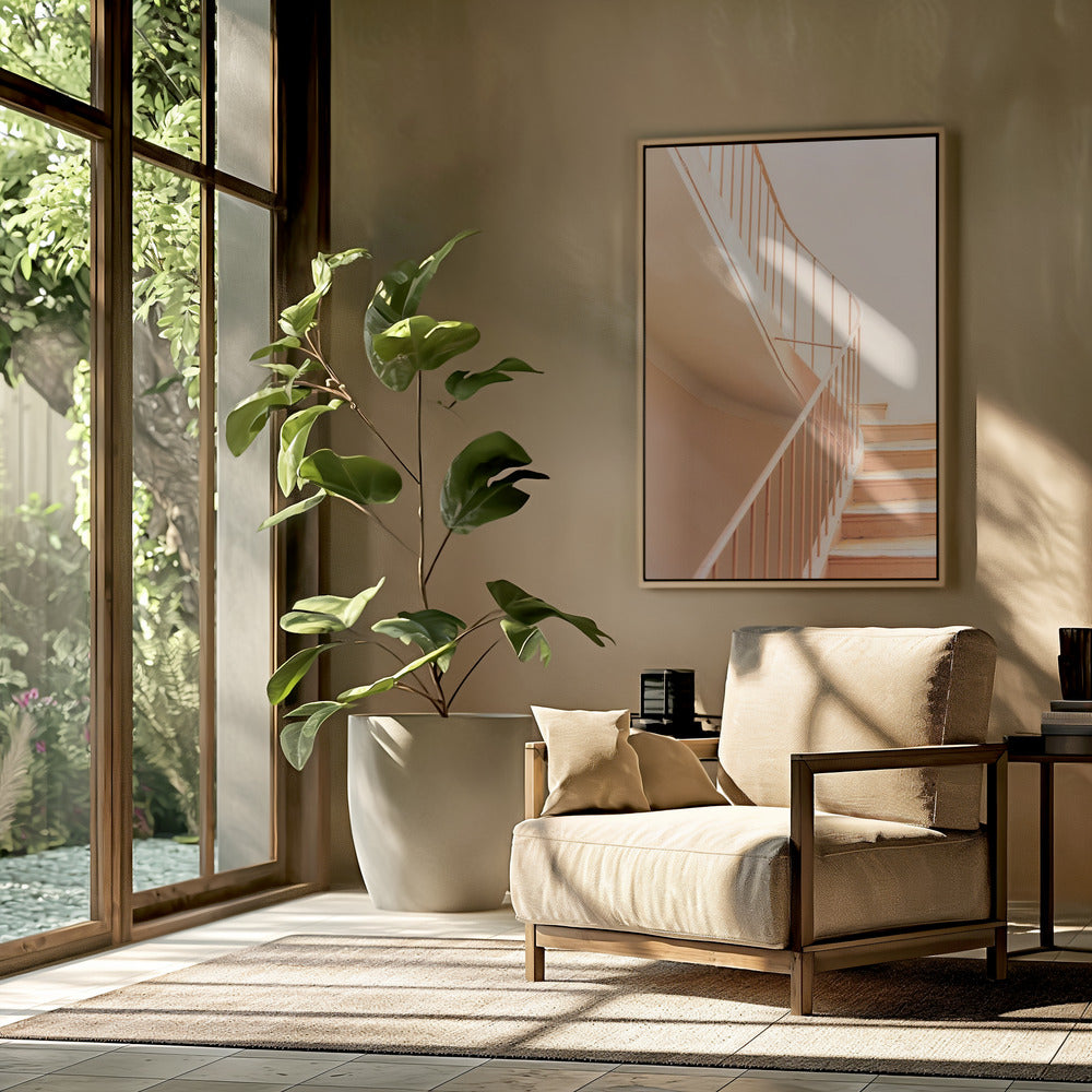 Orange Steps | Architectural Minimalism | Poster