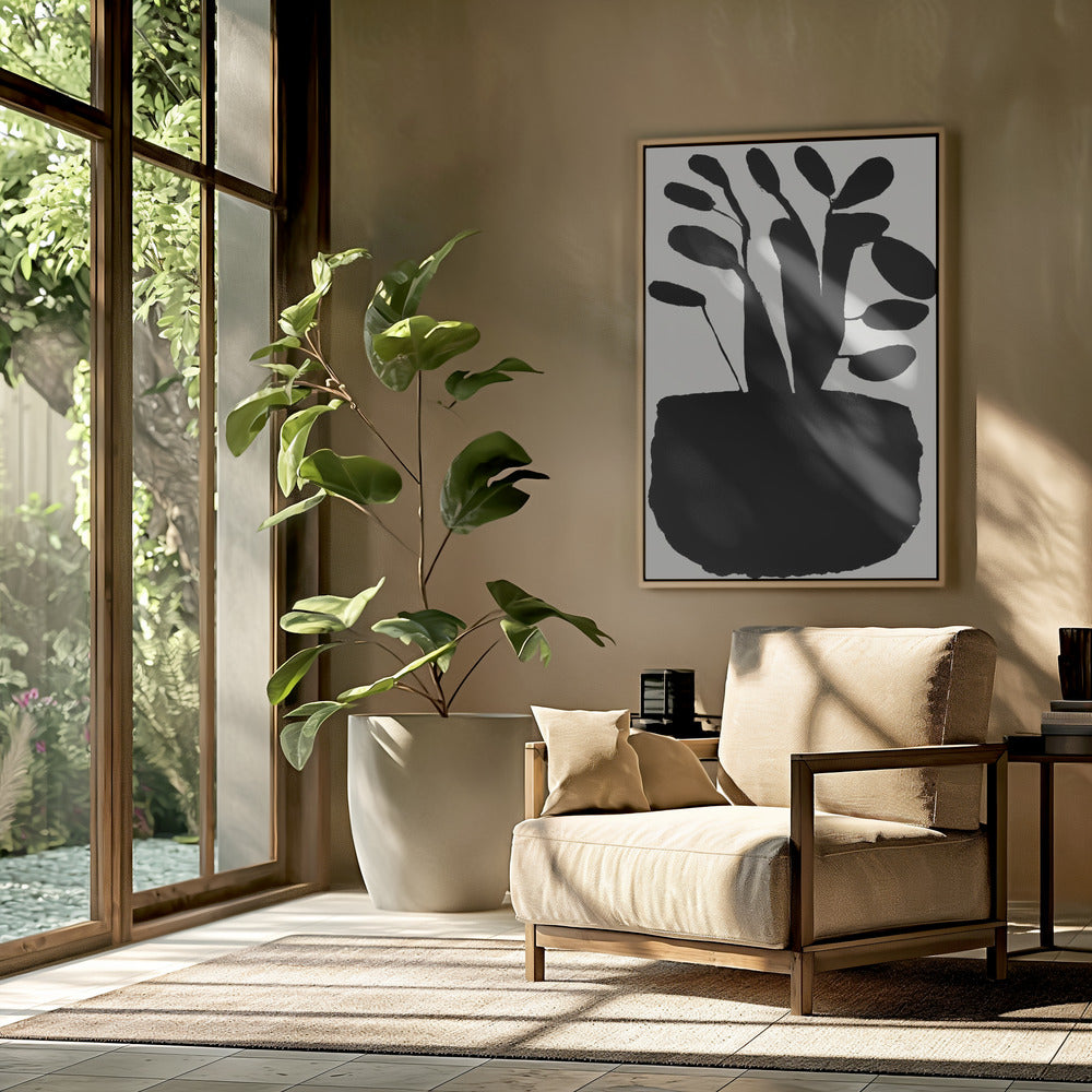 Potted Plant Silhouette No2 | Poster