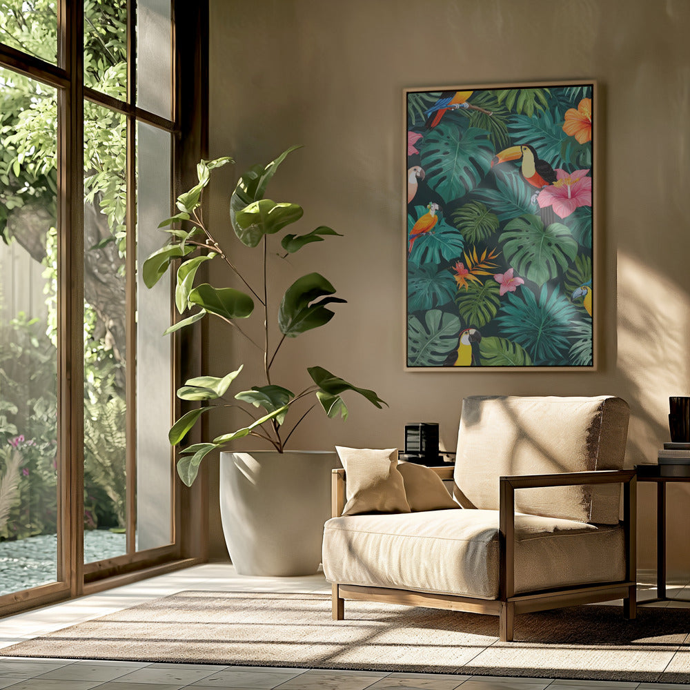 Tropical Paradise Jungle Pattern | Poster