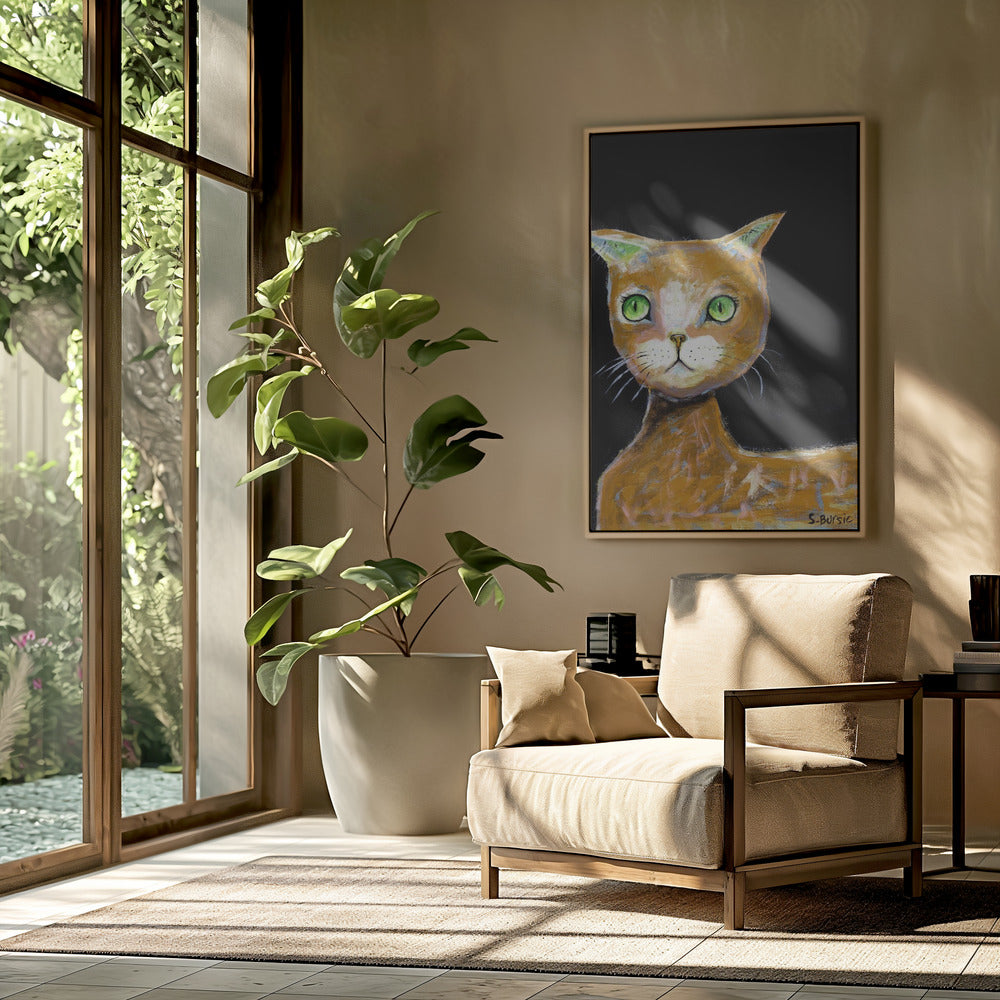 The Brown Big Eyed Cat | Poster