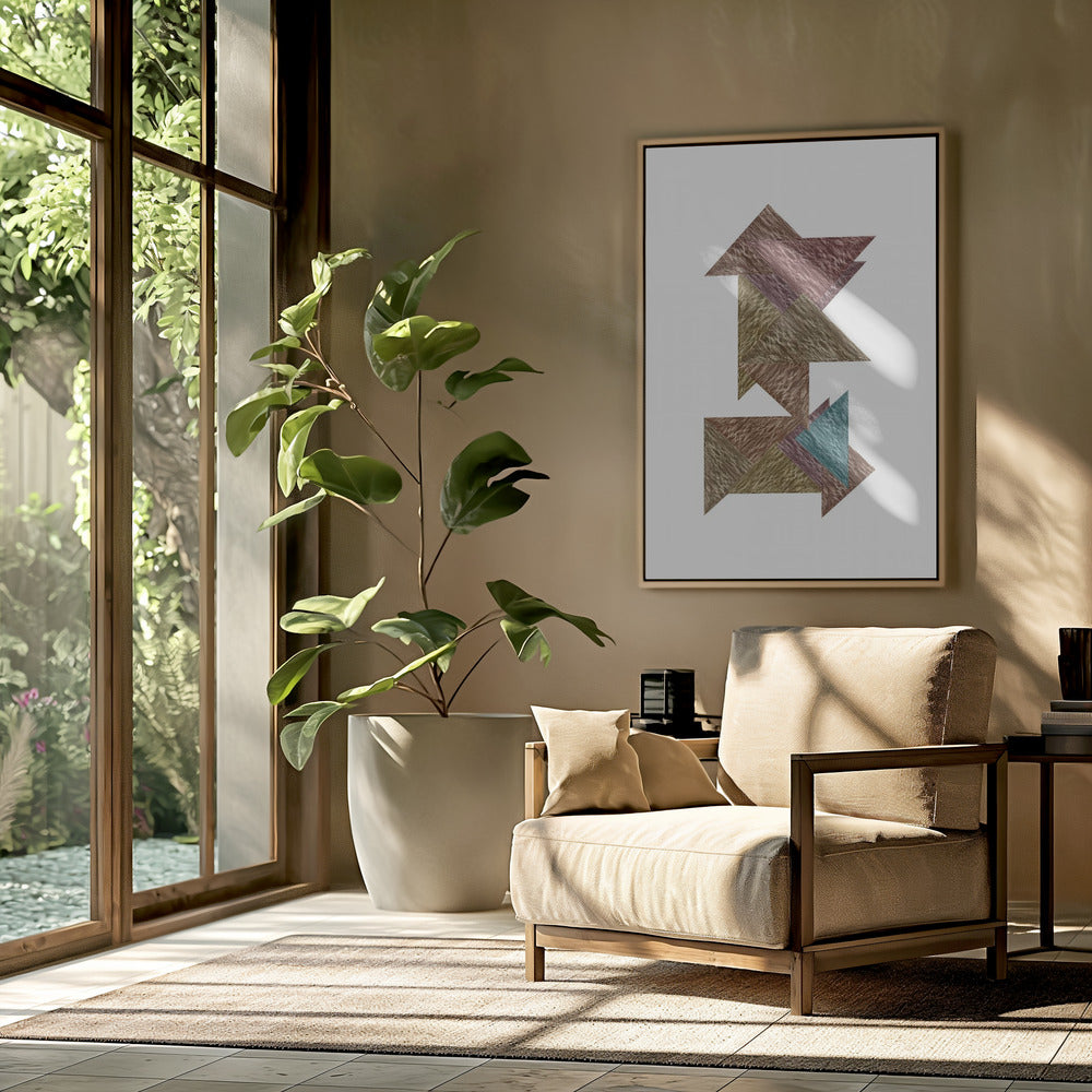Mocha Textural Abstract 1 | Poster