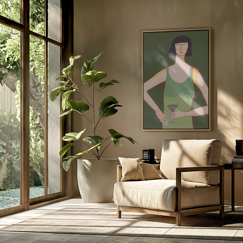 Lady with cocktail | Poster