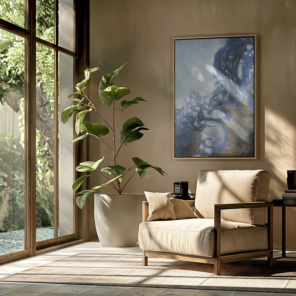 Zen Art &#039;Ocean Wave Waltz  2&#039; - Watercolor waves | Poster