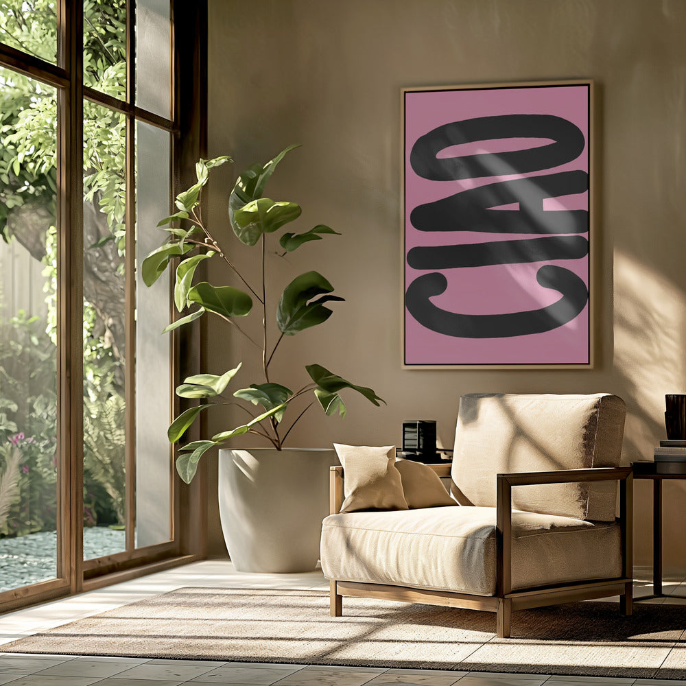 Bold Black Typography on Pink | Poster