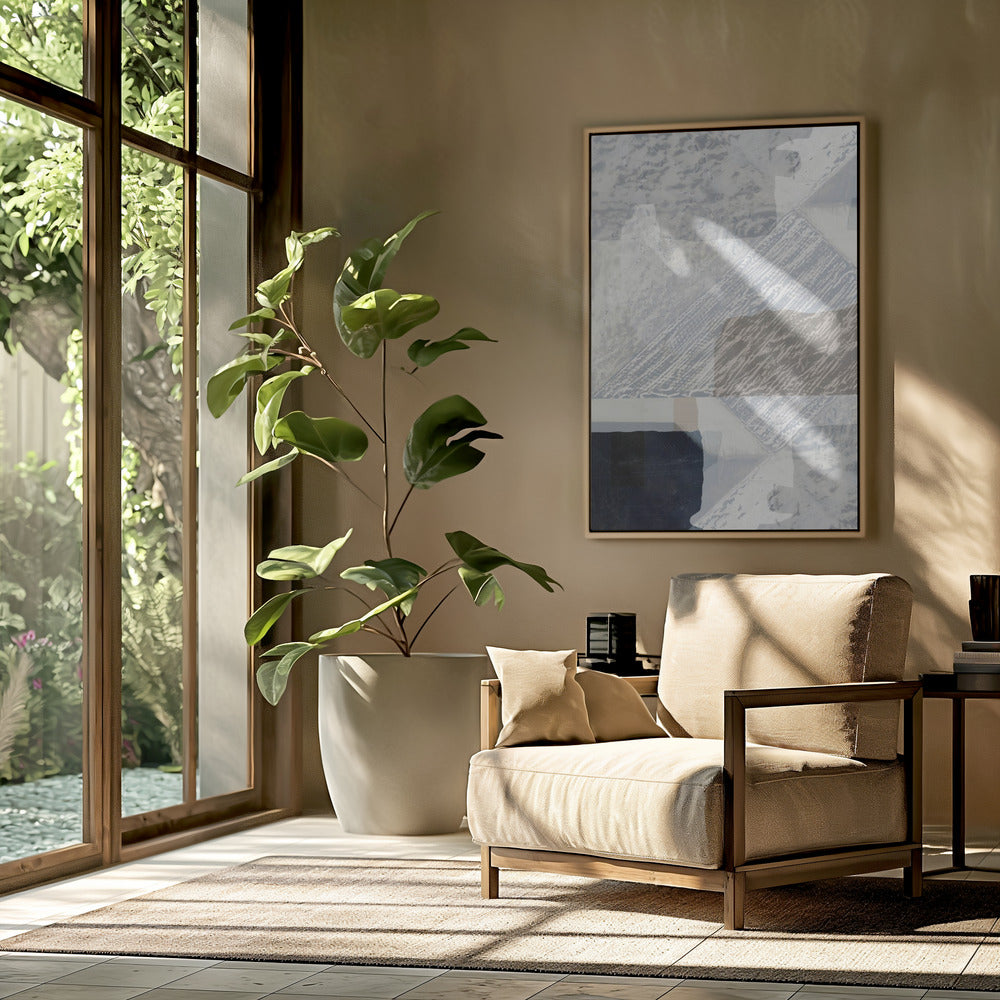 Fragmented Form in White | Poster