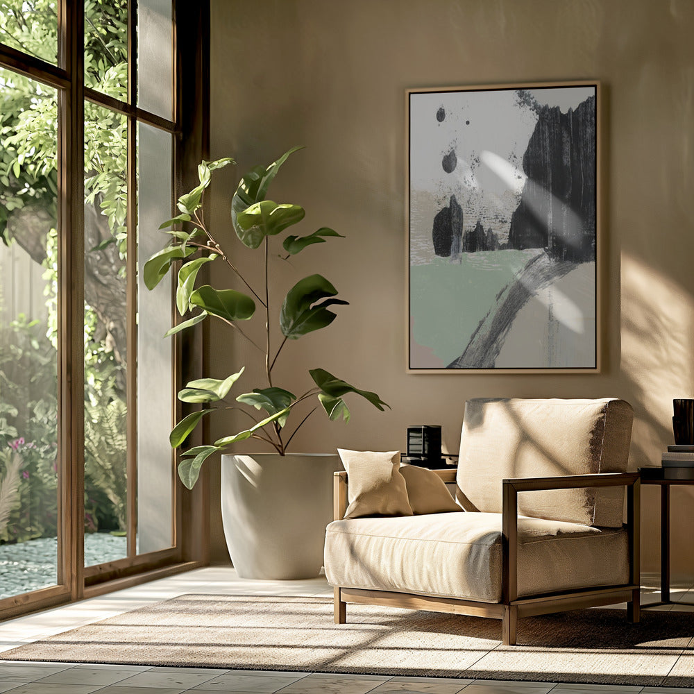 Dynamic Brushstrokes And Monochrome Contrasts | Poster