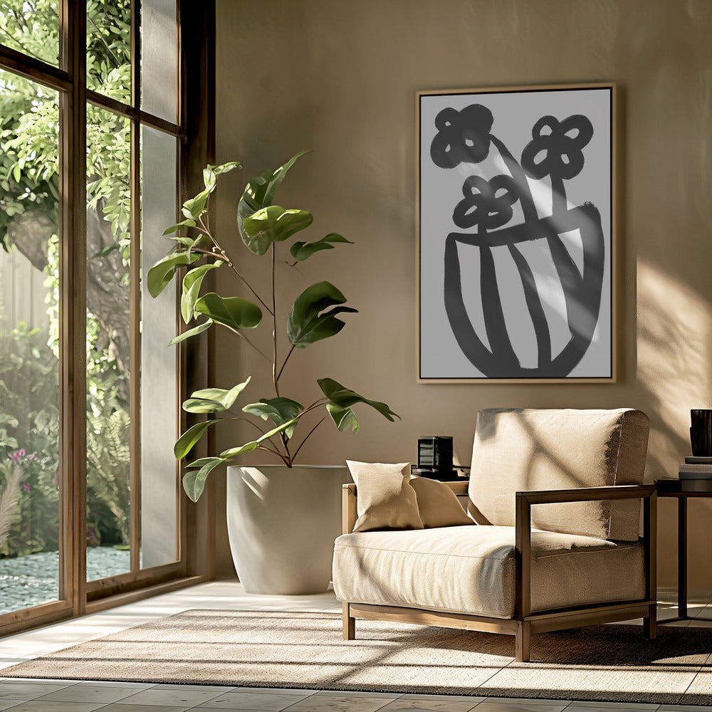 Bold Blossoms in Vase | Poster