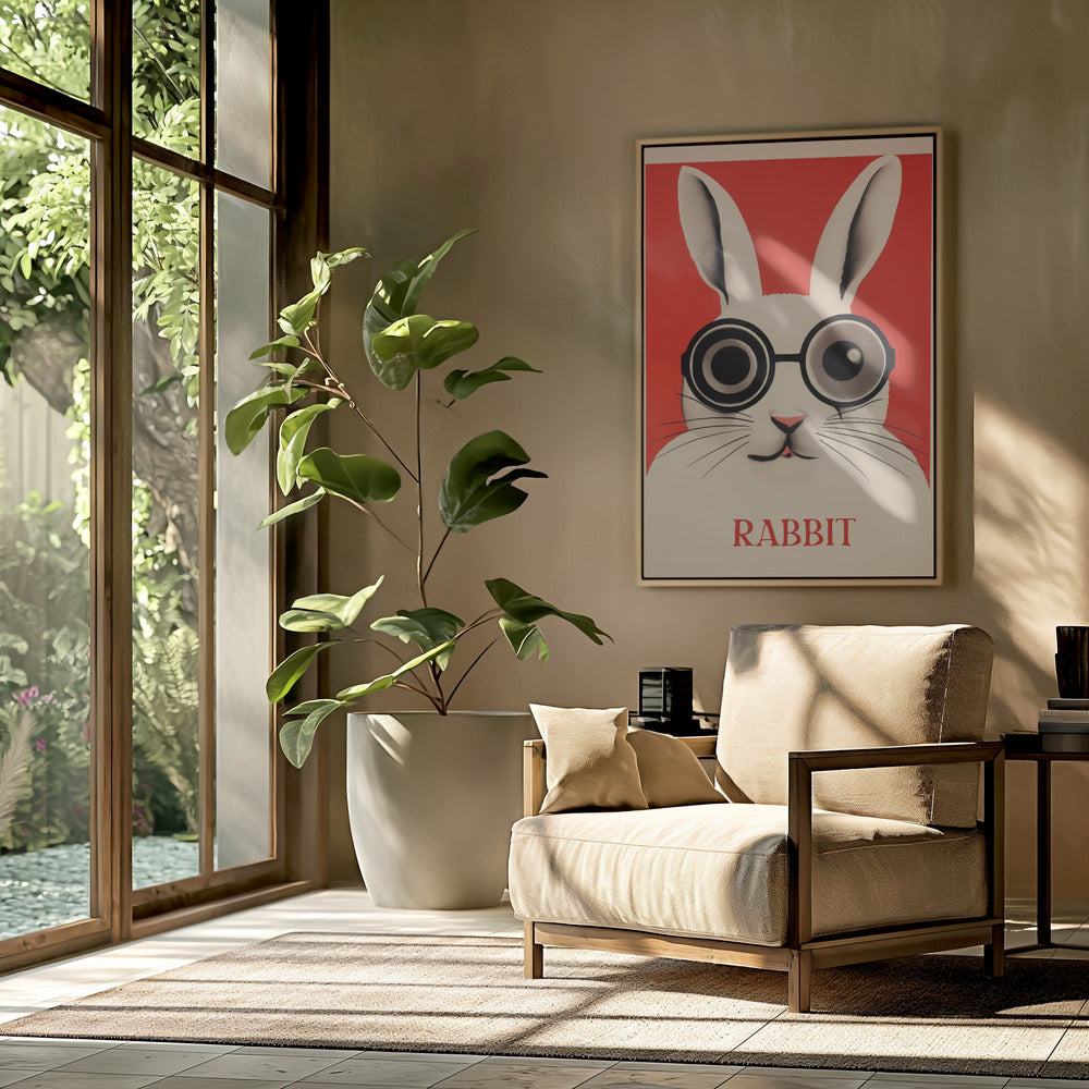Rabbit With Oversized Glasses | Poster