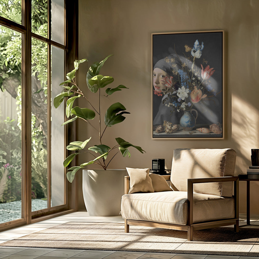 Girl With a Pearl Earring -  Behind a Wan Li Vase Edition | Poster