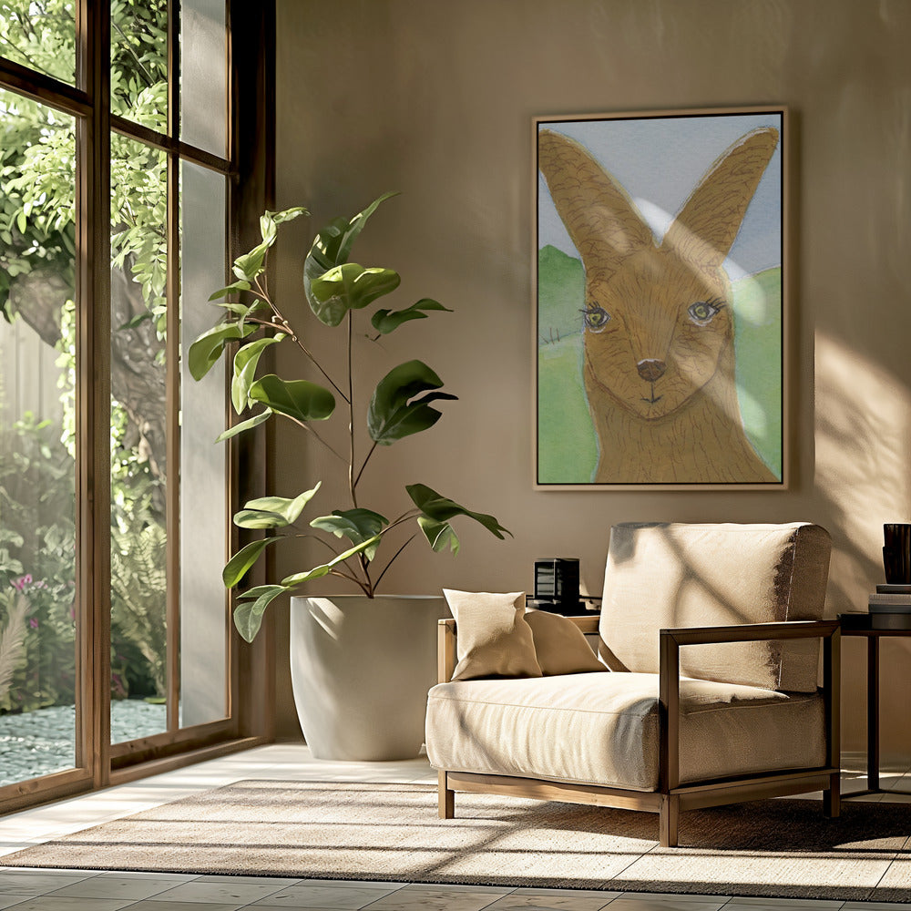 Kangaroo Wallaby Face Nursery Room | Poster