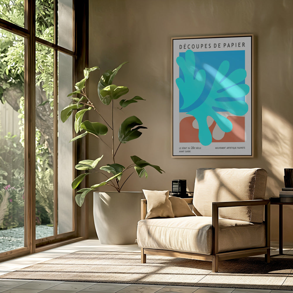 Organic Shapes And Vibrant Blue Hues | Poster