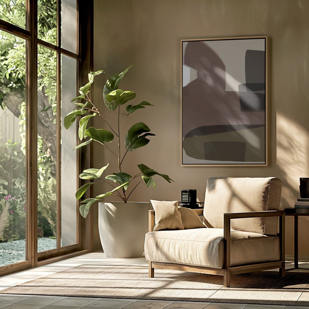 Layered Geometric Shapes And Earthy Tones | Poster