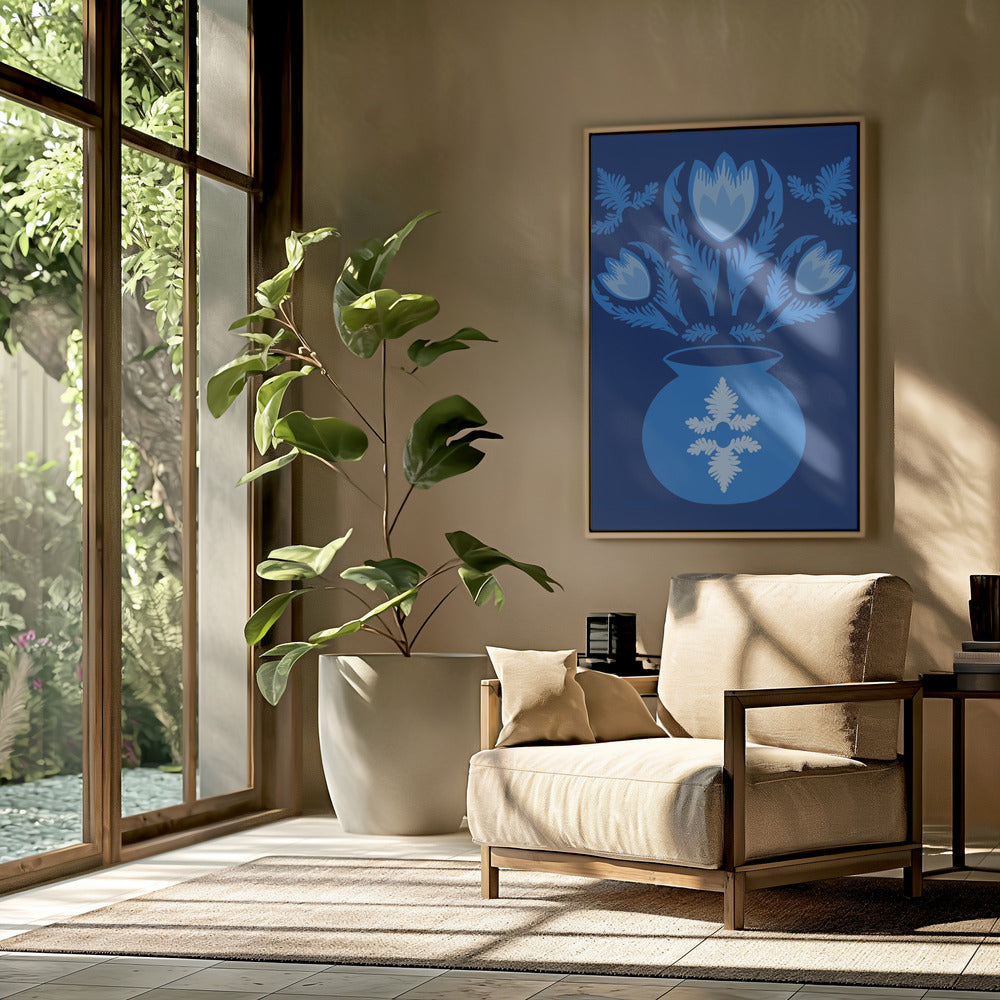 Lumnious Blue Tulips | Poster