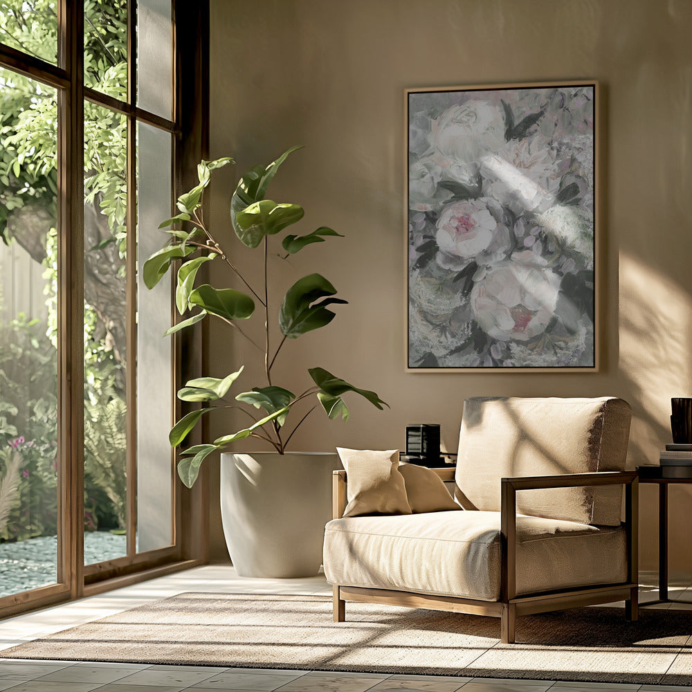 flForal Composition With White And Pink Flowers | Poster