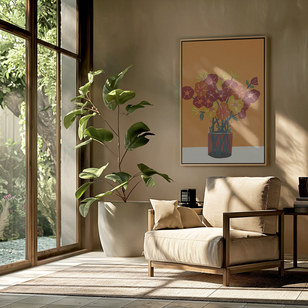 Floral flowers in vase | Poster
