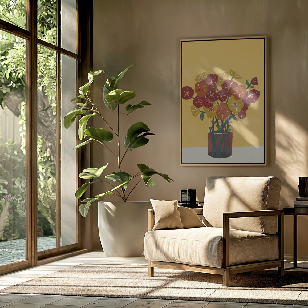 Floral flowers in vase | Poster