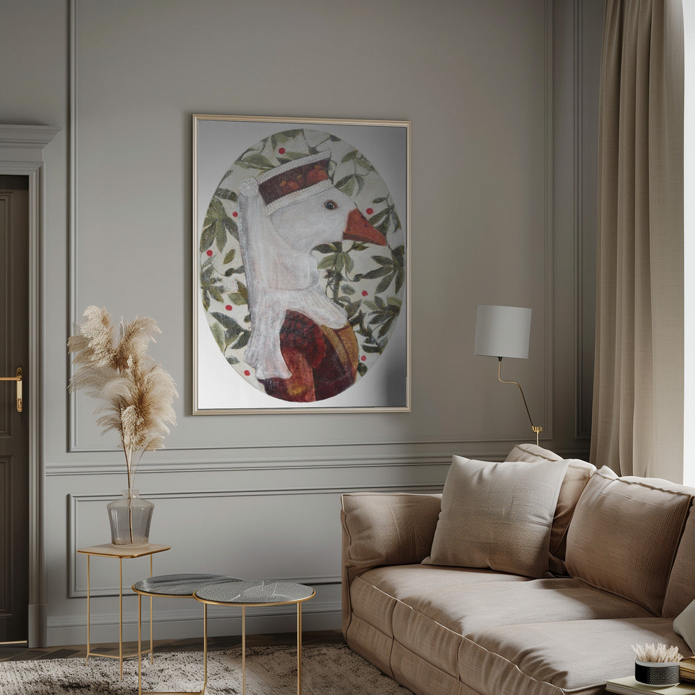 Cata With Green Leafs | Poster