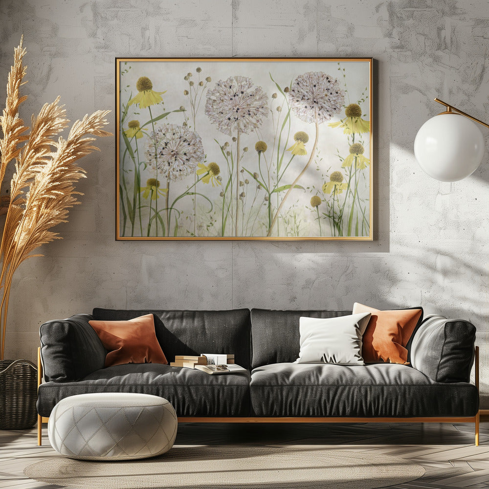 Alliums and heleniums | Poster