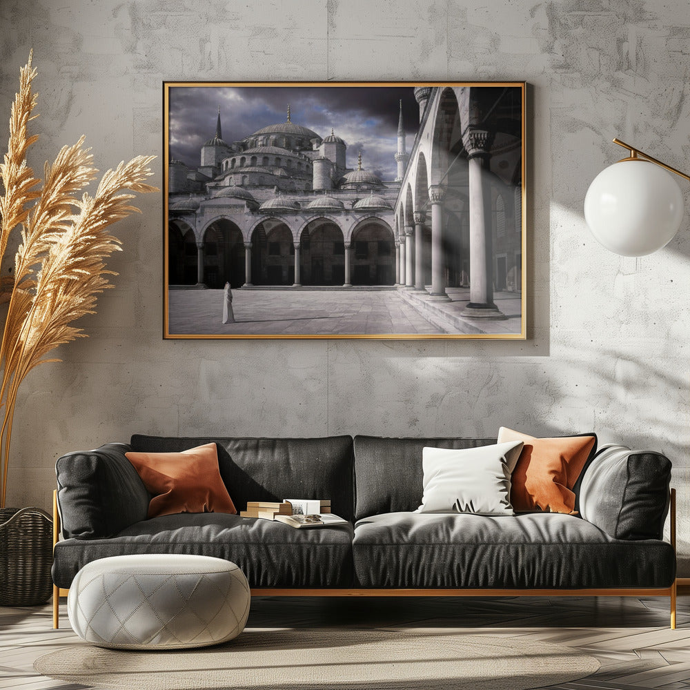 Lady and the mosque | Canvas