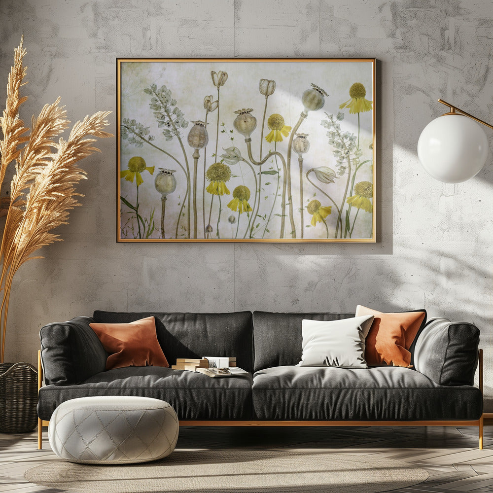 Poppies and Helenium | Canvas