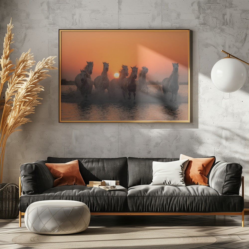 Sunset in Camargue | Canvas