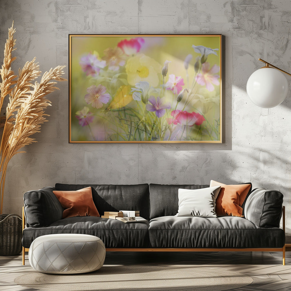 Tiny garden in a summer field | Canvas