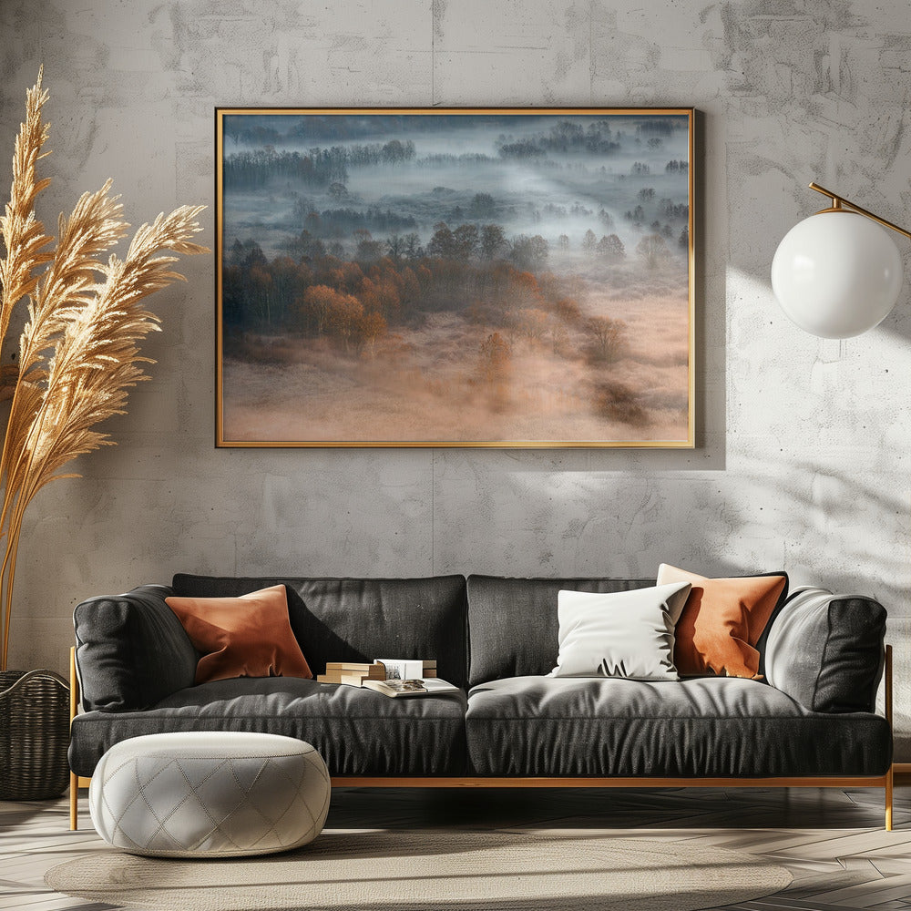 Autumnal misty dawn | Canvas