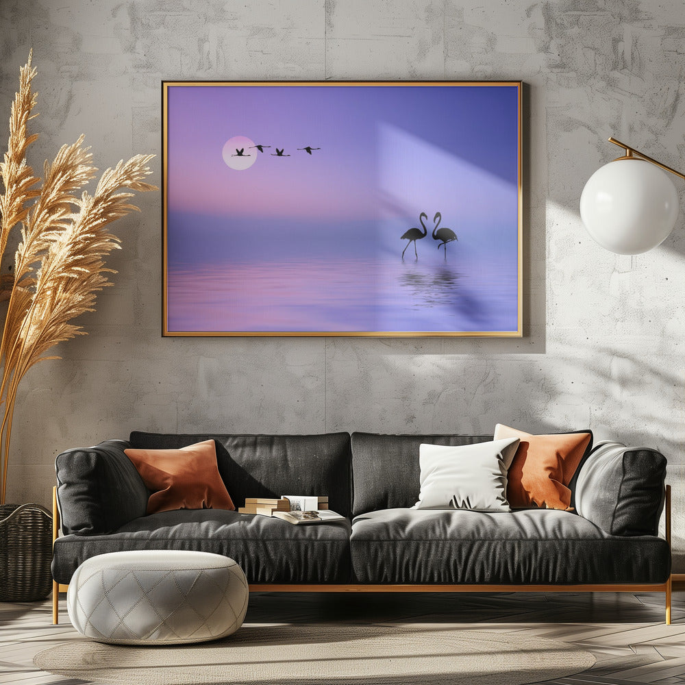 Flying Flamingo | Canvas