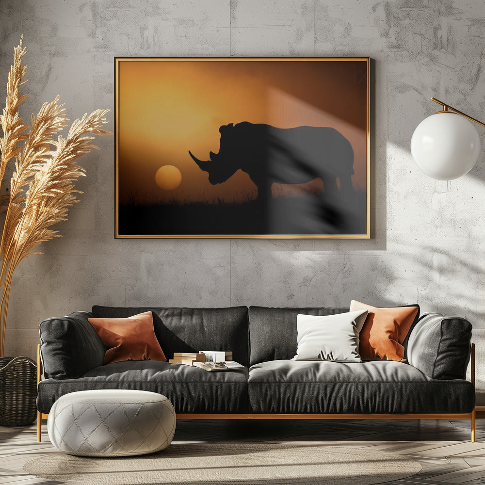Rhino Sunrise | Poster
