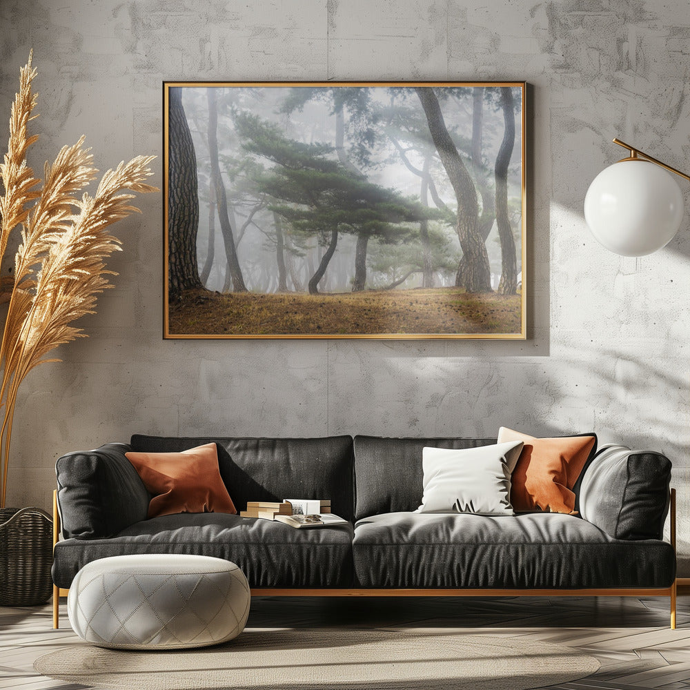 In The Misty Pine Forest | Poster