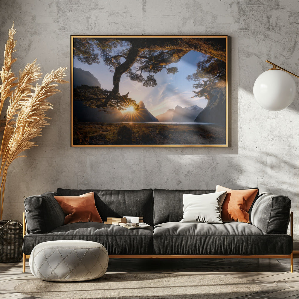 Sunny Day in Milford Sound | Poster