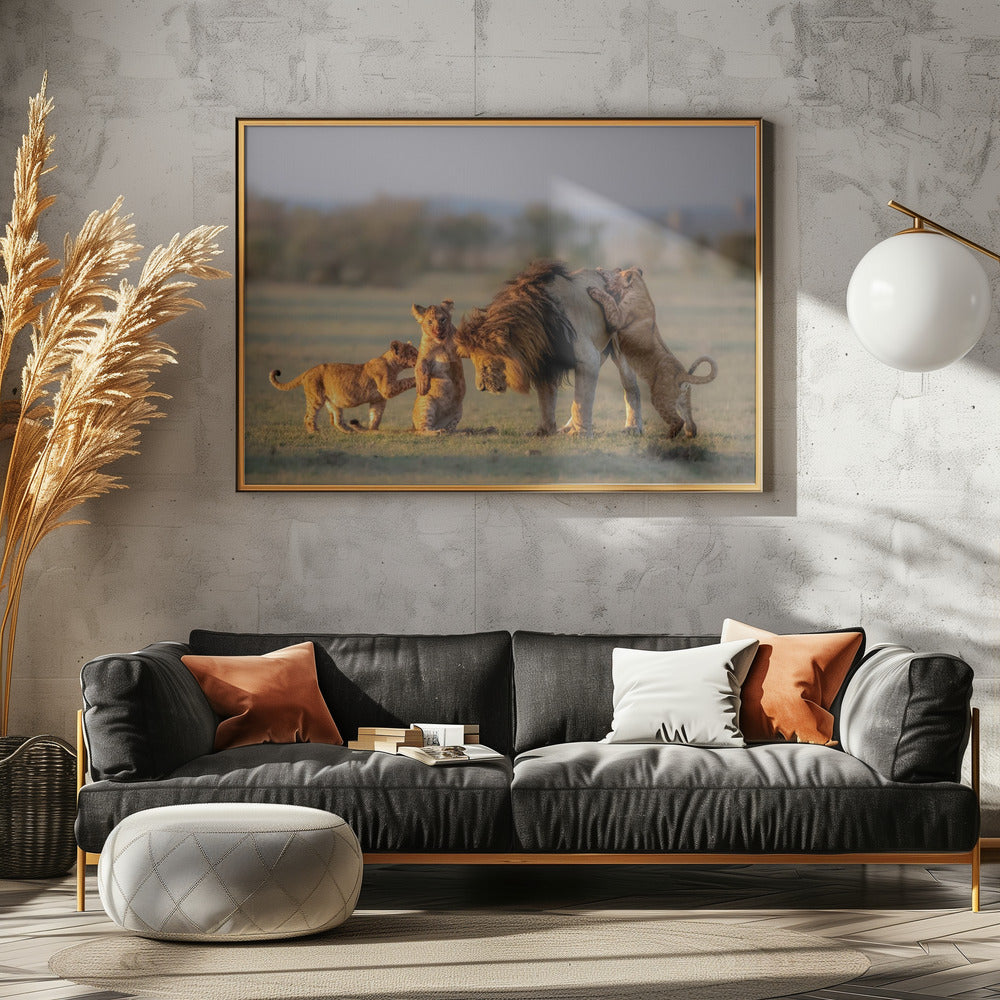 Dad and kids | Poster