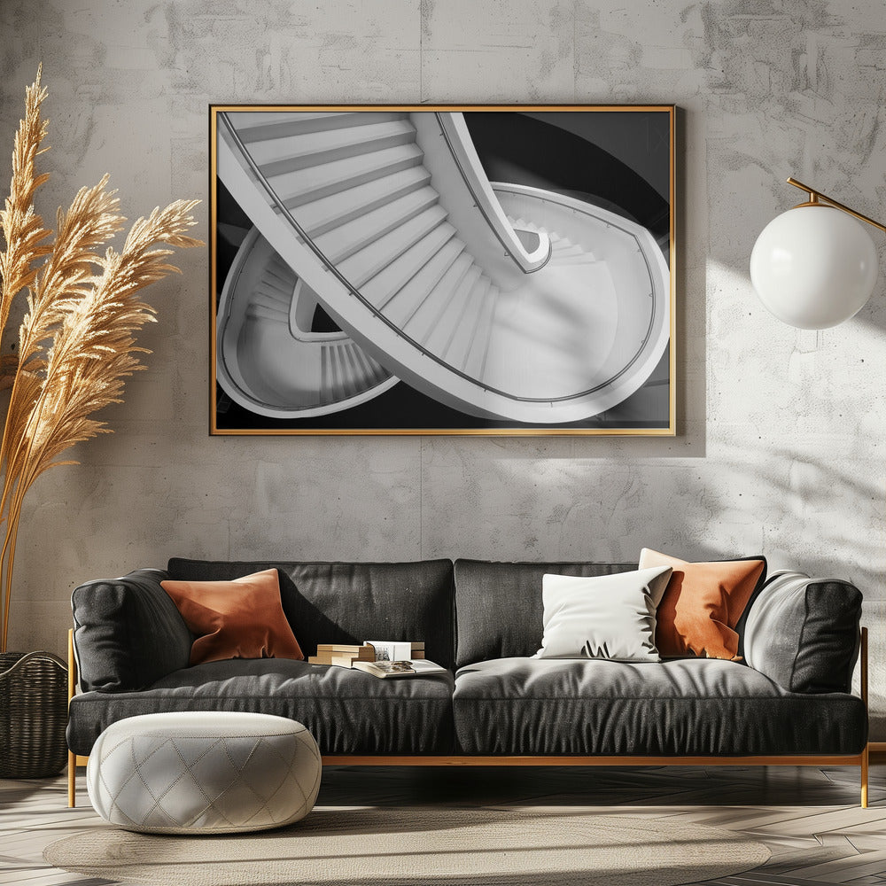B&amp;W staircase | Poster