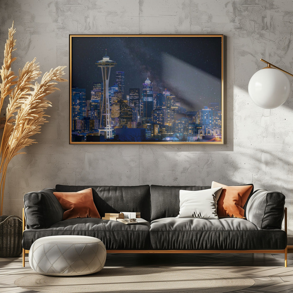 Night at Seattle | Canvas