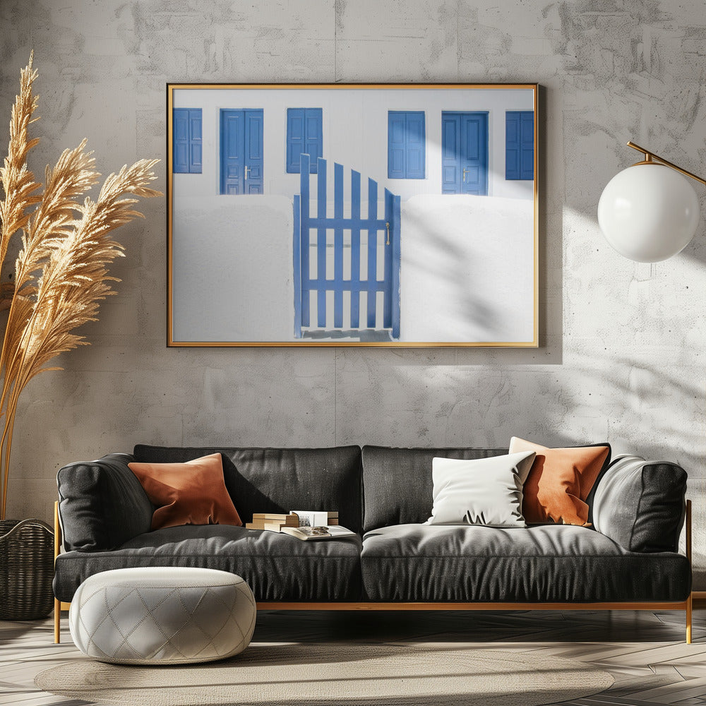 whitewash and blue paint | Canvas