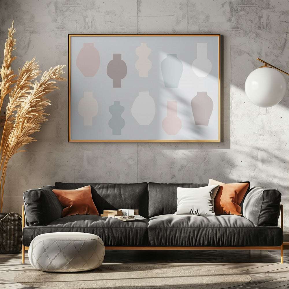 Abstract Vases Pastel | Poster