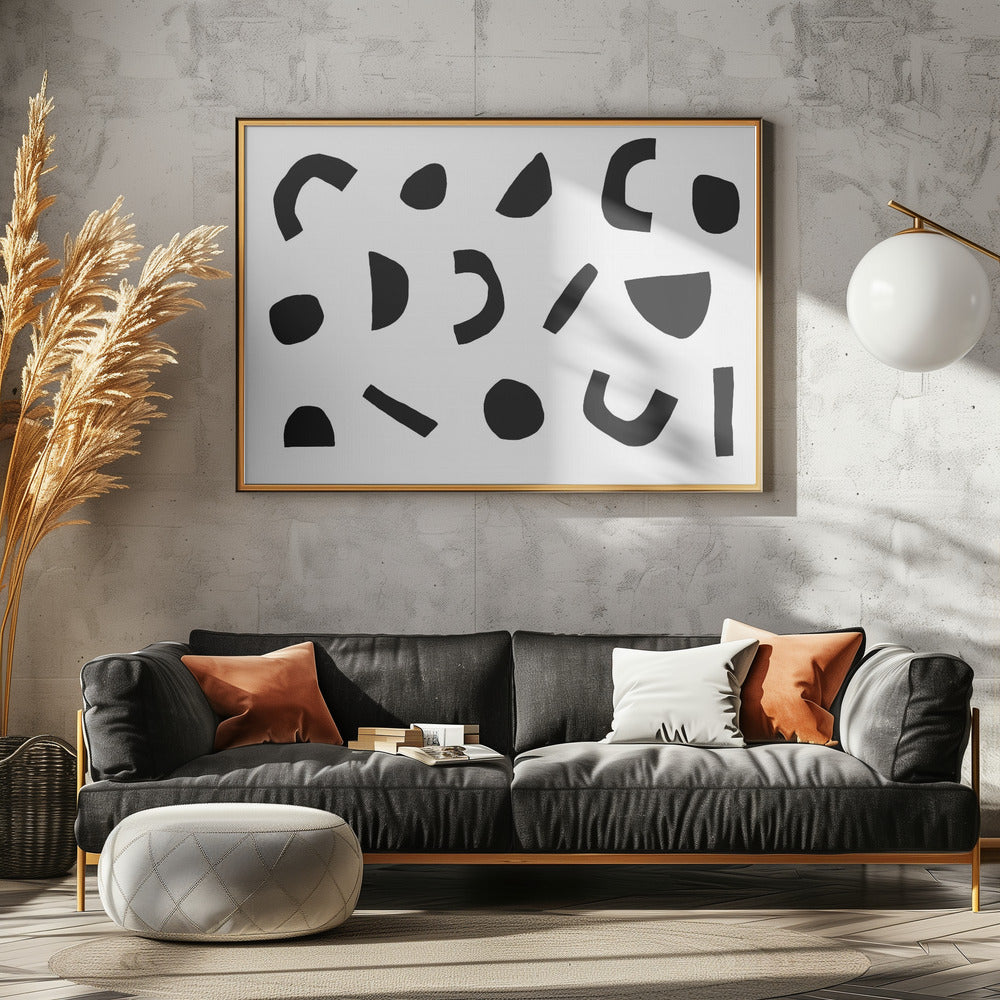 Black Geometric Shapes | Canvas