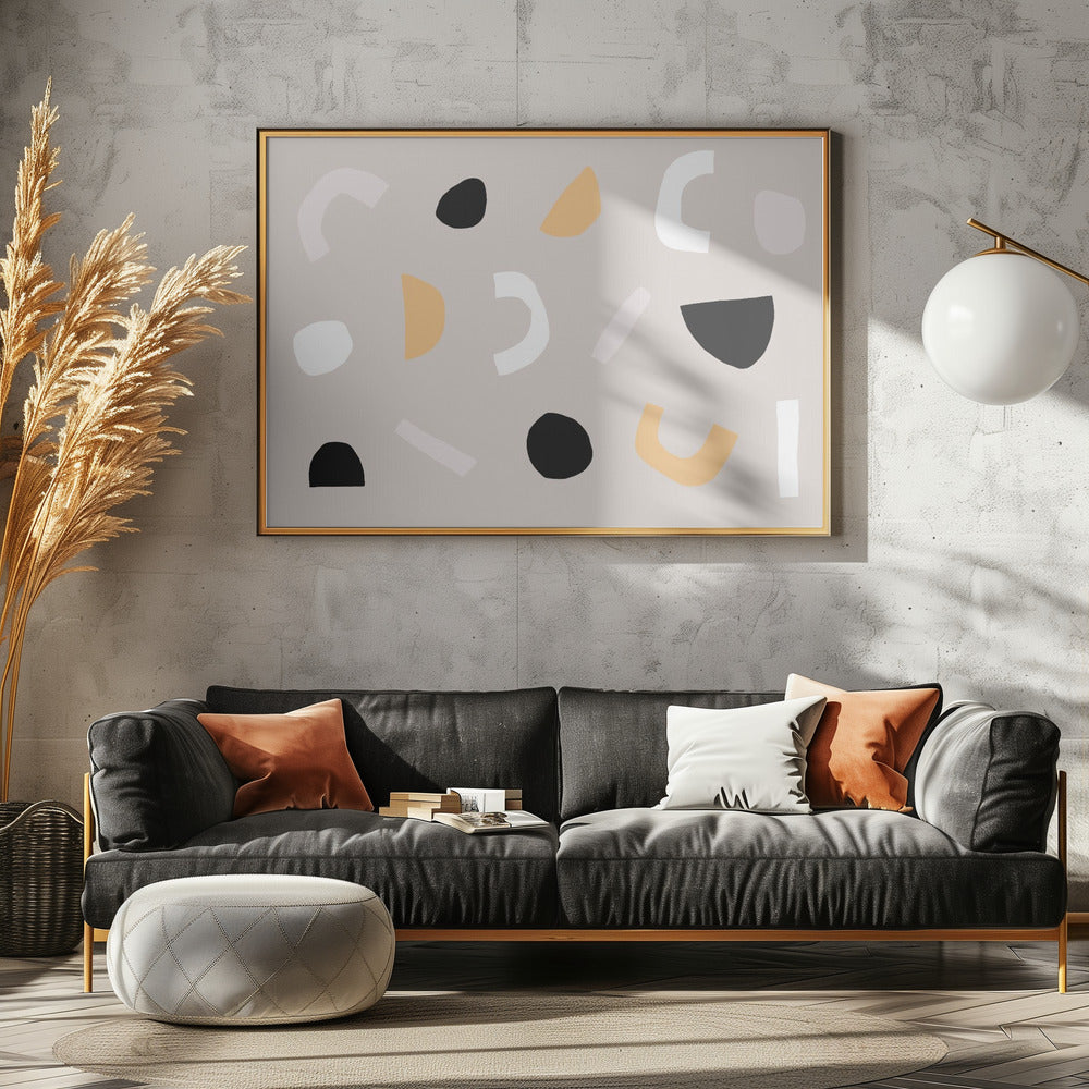 Geometric Shapes in Neutral Tones | Canvas