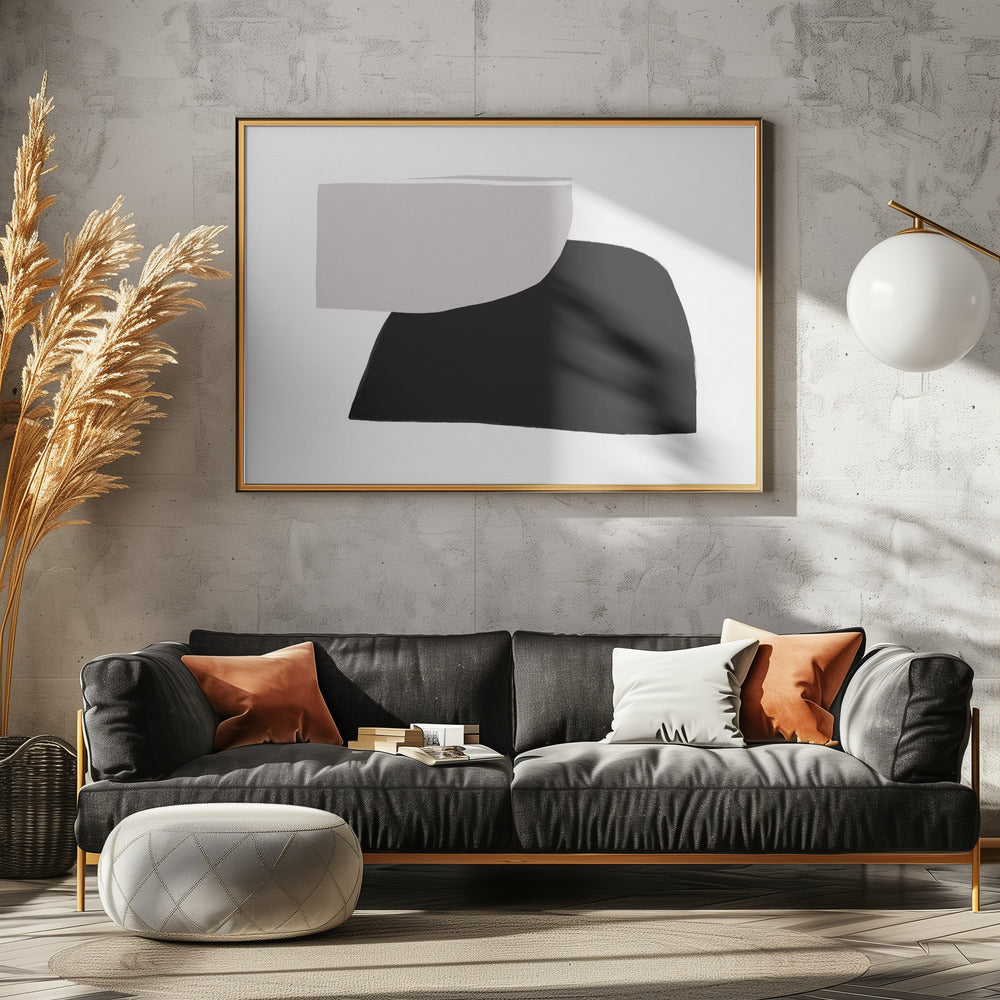 Monochrome Organic Shapes | Canvas