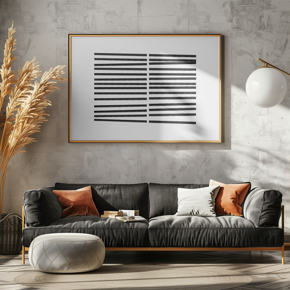 Parallel Black Lines | Canvas