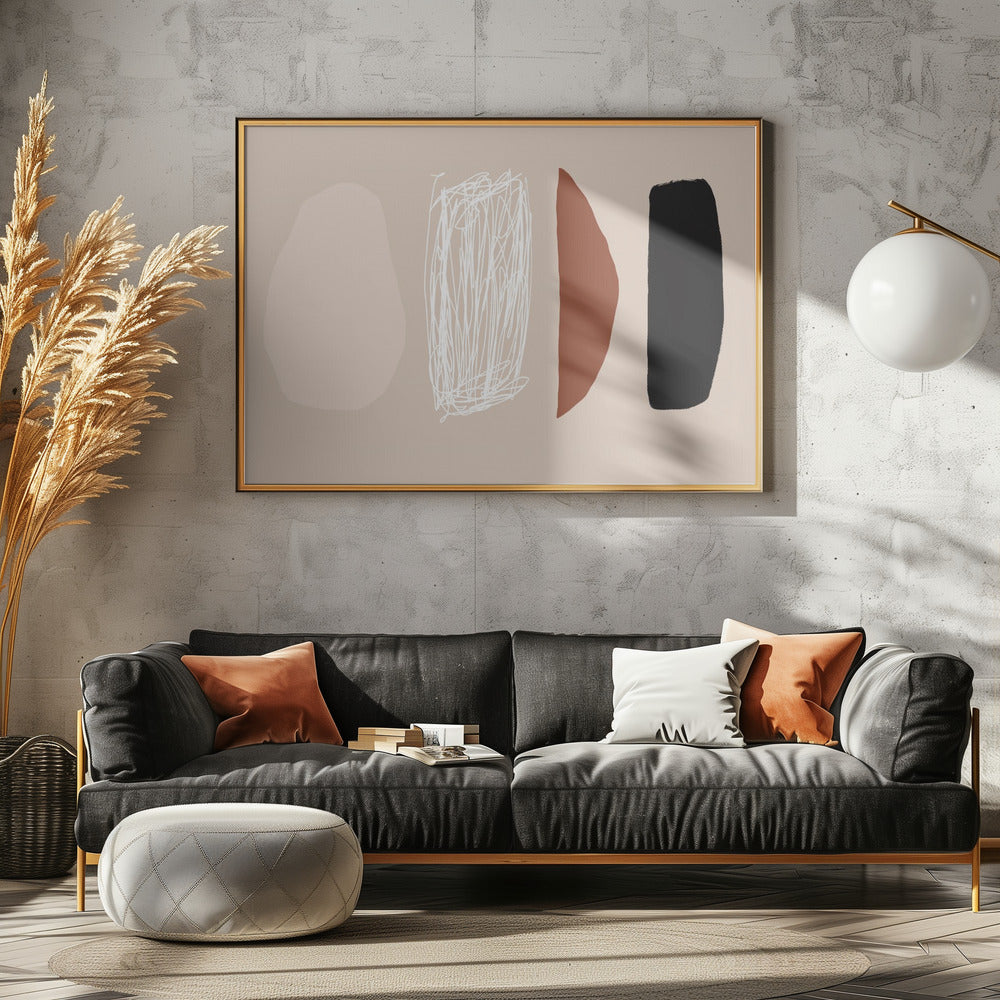 Organic Shapes in Neutral Tones | Canvas