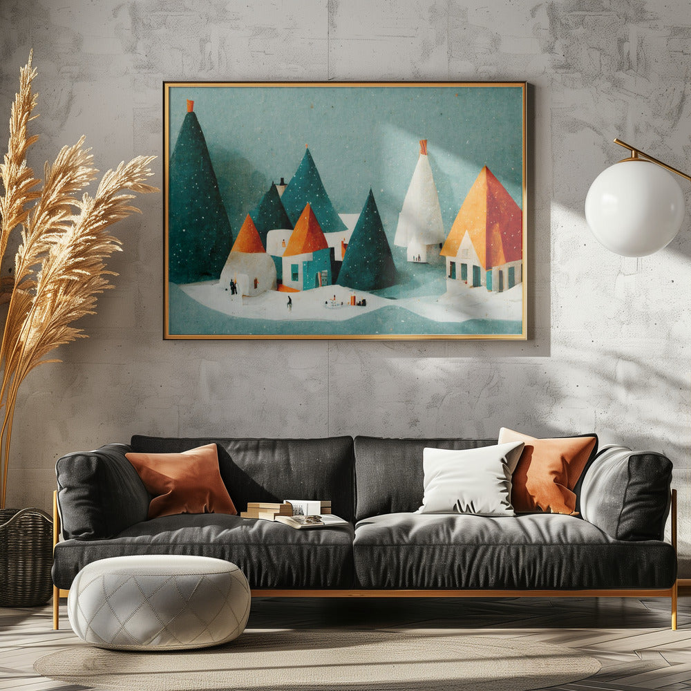 Cute Paper Village | Poster
