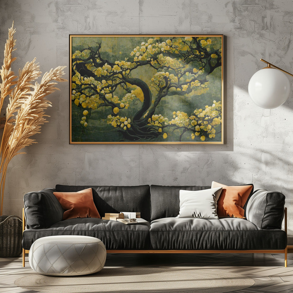 Golden Blossom Tree | Poster