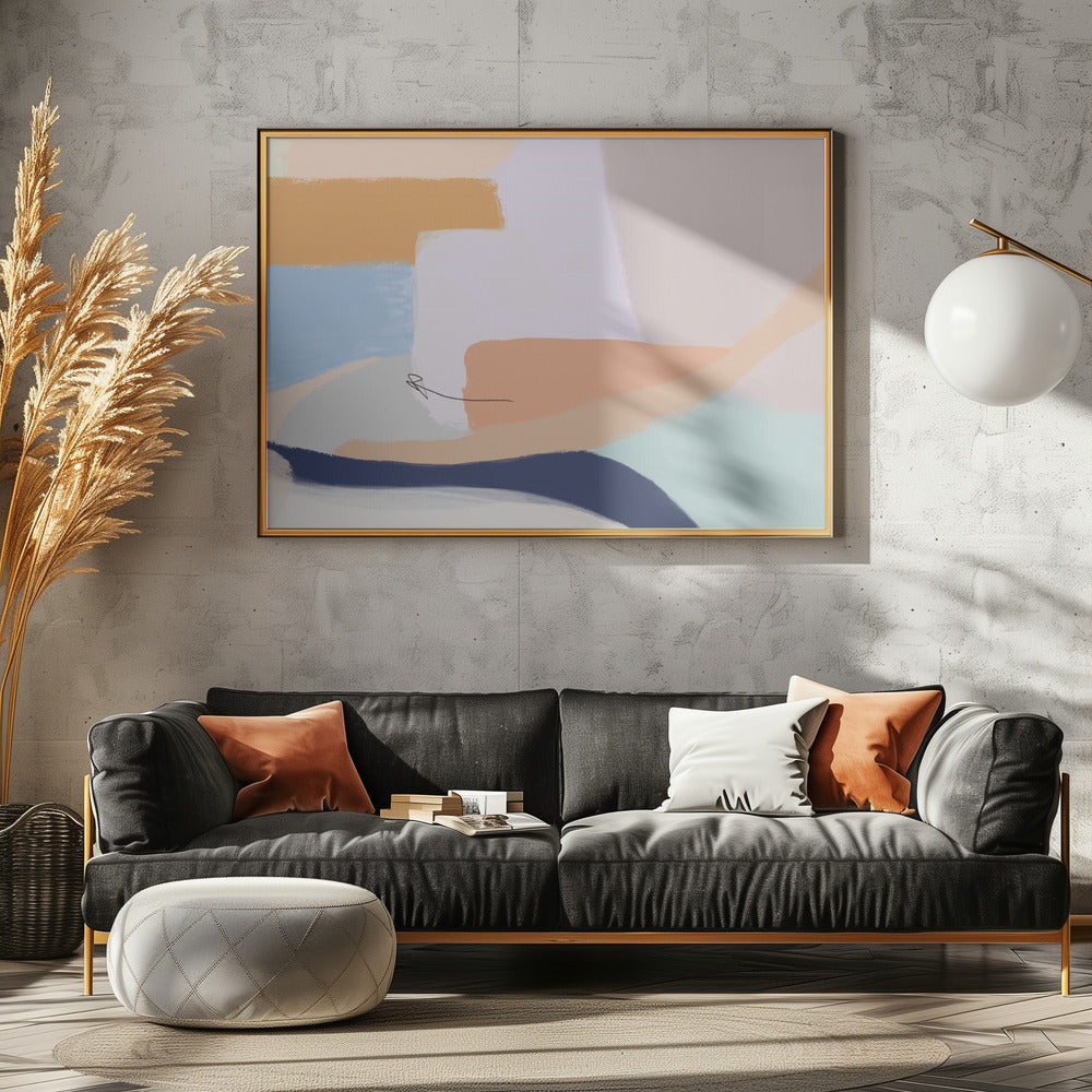 Soft Pastel Colors and Flowing Organic Shapes | Poster