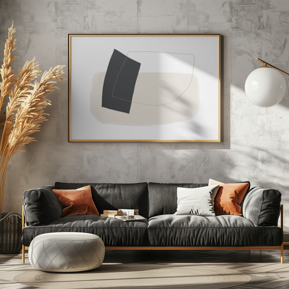 Geometric Shapes and Simple Lines in Neutral Tones | Canvas
