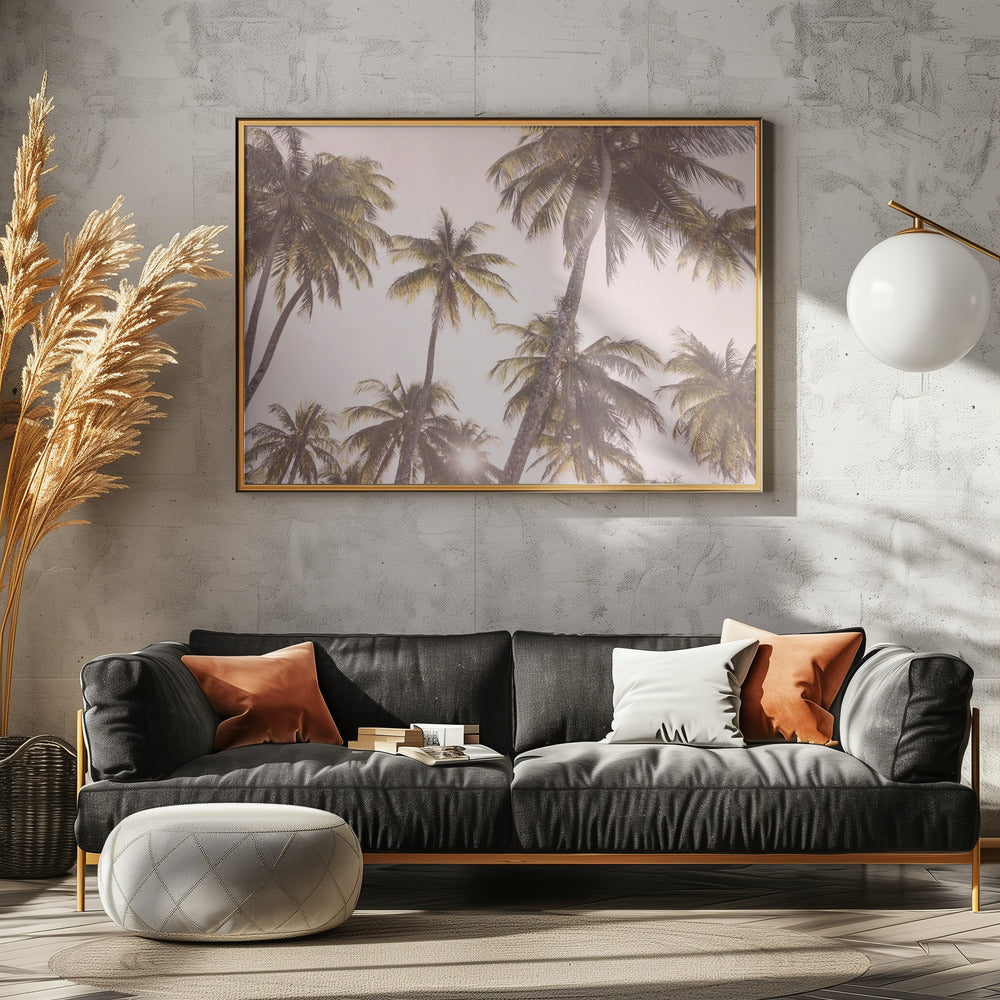 Blush Palm Trees | Canvas