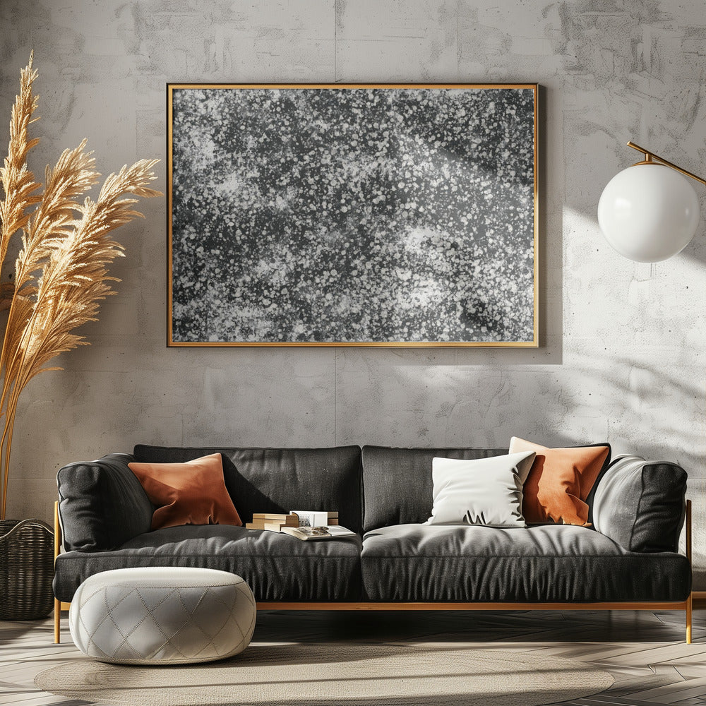 Monochromatic Splatter Pattern | Canvas