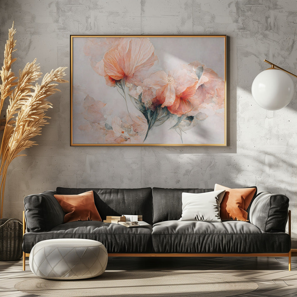 Blossoms in Coral | Poster